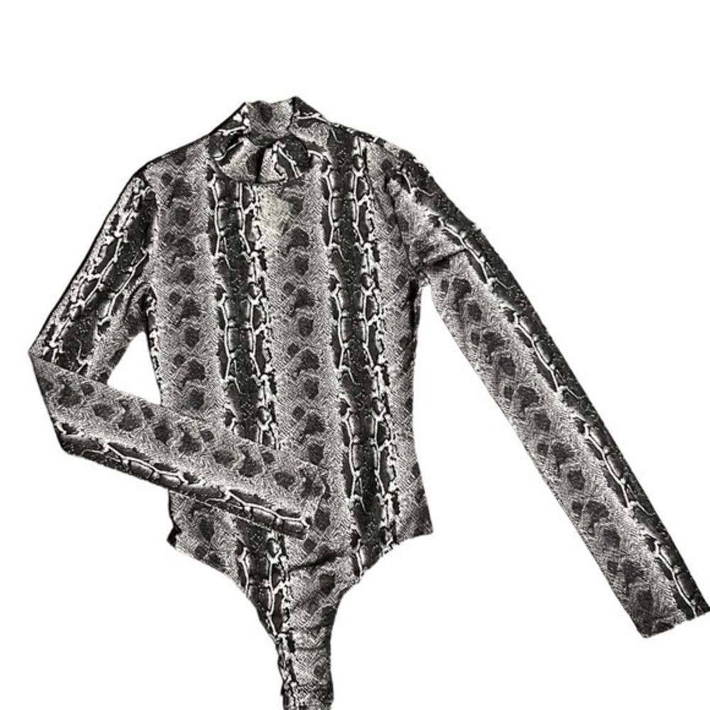 Salty by Andie Y Snakeskin Shear Bodysuit Size Small